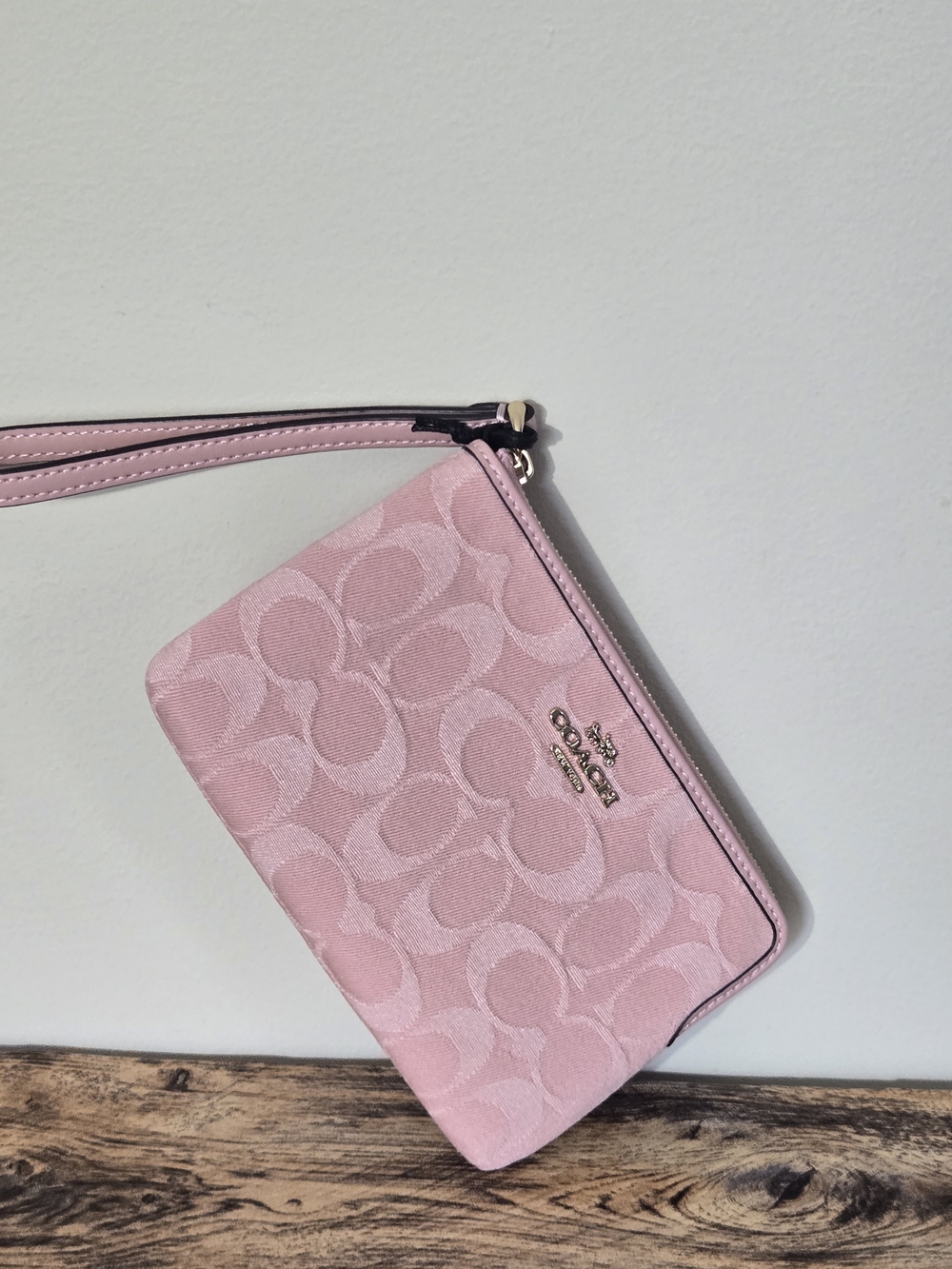 NWT Coach Wristlet In Signature Denim